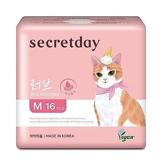 秘之日Secretday Love超強吸收棉柔衛生棉M 24.5cm16片