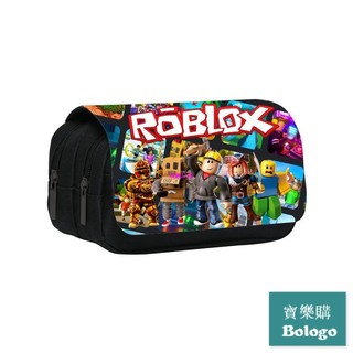 ROBLOX虛擬世界印花雙層中小學生卡通文具筆袋鉛筆盒翻蓋筆袋