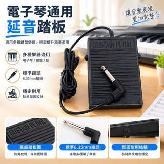 【通用延音踏板】電子鋼琴 MIDI 鍵盤 鼓 延音踏板 適用 Yamaha Casio Roland 鋼琴配件