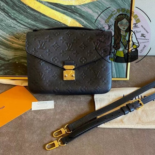 LV 路易威登 POCHETTE METIS M41487 黑色壓紋郵差包 肩背包 斜背包