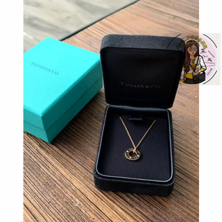 TIFFANY & Co. 蒂芙尼 Atlas係列 圓形 鏤空 鑲鑽 項鏈 玫瑰金