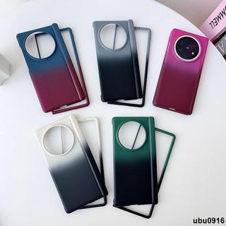 🚀臺現輕薄漸變色膚感磨砂 PC 磁性鉸鏈保護翻蓋手機殼適用於 Vivo X Fold5 X Fold 5 硬蓋外殼