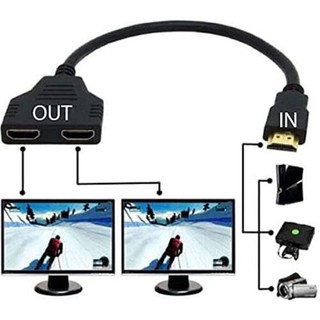 2 Way HDMI Splitter; 1 IN 2 OUT. Connect 2 Monitors or TV's.