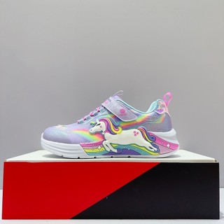 SKECHERS UNICORN CHASER 中童 獨角獸 魔鬼氈 發光 電燈鞋 運動 休閒鞋 302298LLVMT