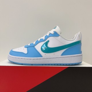 NIKE COURT BOROUGH LOW JES GS 白 藍 皮革 大童 女生 板鞋 休閒鞋 IV5820-100