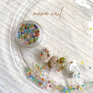🎀店長推薦🎀MOMO NAIL 春日彩色可愛花花組合INS風小彩珠美甲飾品