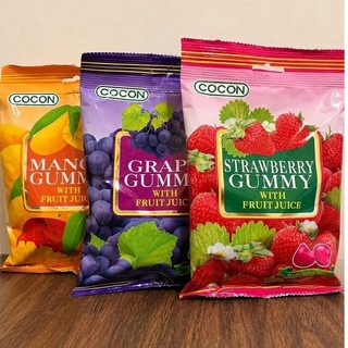 『現貨』🇲🇾馬來西亞 Cocon可康QQ水果風味軟糖 草莓 葡萄 芒果 愛心造型 小朋友最愛 獨立小包裝 100g/包