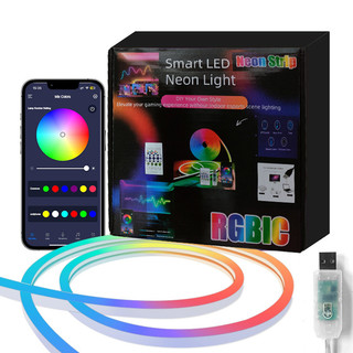 採用 Dream Color Technology 的 USB 供電 RGBIC 霓虹燈條