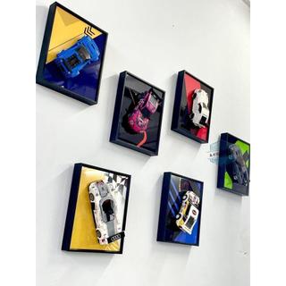 積木車相框 樂高相框 lego展示 相容樂高積木跑車相框展示框八格車保時捷911立體牆面擺件禮物