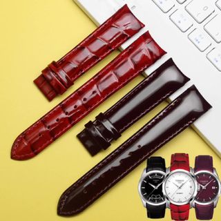 ㊣熱款#1853天*梭表帶庫圖t035表帶女款弧形18適用真皮表帶蝴蝶扣表帶配件 手錶配件 表帶 表扣 維修配件 零件㊋