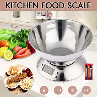 Kitchen Food Scale Stainless Steel Mixing Bowl Baking Cookin
