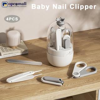4pcs/set Baby Nail Clipper Set Children Kids Nail Cutter Sci