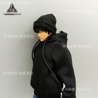 1/12兵人潮流冷帽6寸可動人偶帽子 線帽BJD12分娃娃衣SHF機娘衣服
