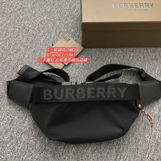 BURBERRY 博柏利 Sonny 黑色 尼龍 腰包 胸口包 斜肩包 80256681 男款 實拍