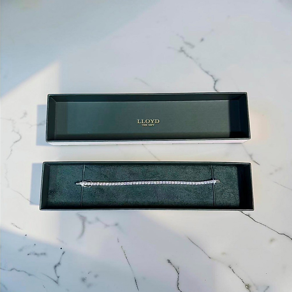 【CapySelectShop】現貨🔥LLOYD 網球手鍊 羅伊德鋯石手鍊 亮鑽 明星同款 禮盒裝 附提袋