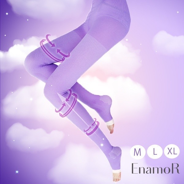 【EnamoR】 睡眠襪/塑腿襪_腿部輕盈舒眠褲襪【3段尺碼】/頂級醫用萊卡 不燒癢 人體工學循序加壓設計 酸痛Bye