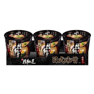 統一拉麵道-日式味噌(杯)80g克 x 3【家樂福】