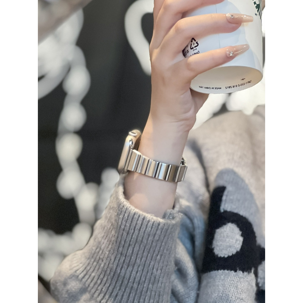 《隔日到貨》適用 APPLE WATCH 細版一珠 蝴蝶扣錶帶 S11 S10 SE3 46mm 45mm 女士錶帶