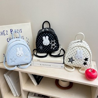 🎒收納又好看！後背包🎒韓系波點兔子星星雙肩包06新款通勤書包可愛高顏值旅遊小背包背包 後背包
