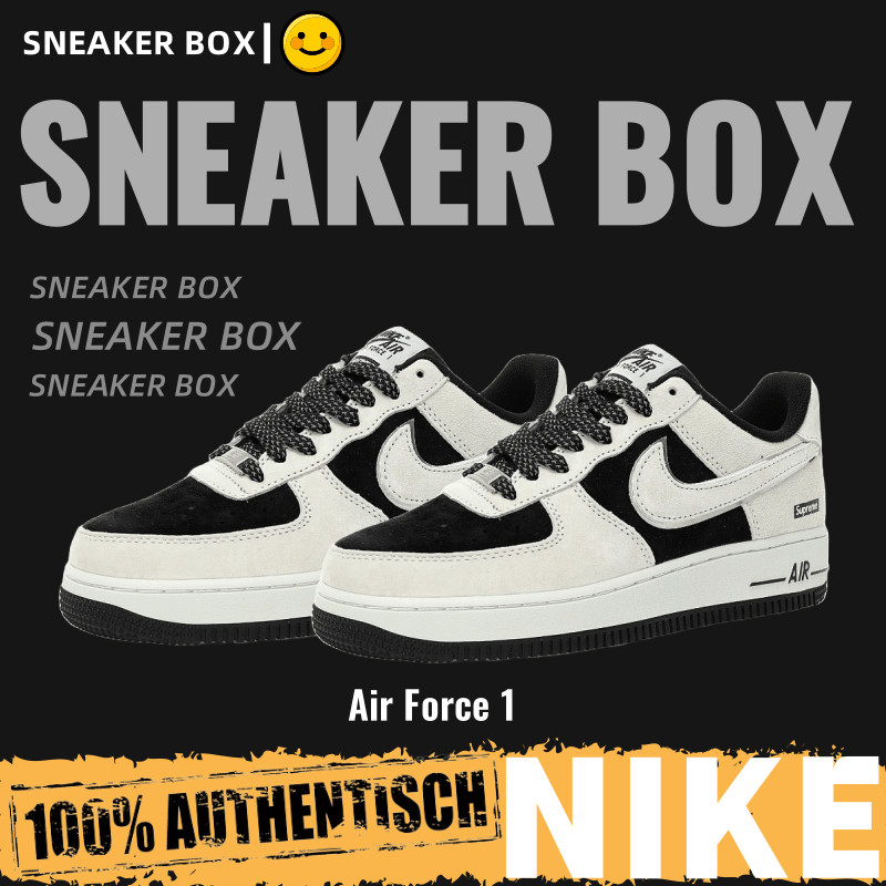 【U+】Nike 鞋 Air Force 1 07 Low "淺灰黑Sup銀疊鉤" 空軍一號 客製款 板鞋 男女鞋