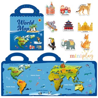 Learn About World Map Kids First Sticker Book Educational Bo