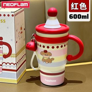 Neoflam高顏值大容量咖啡杯水杯保溫杯女生ins辦公室吸管新款杯子