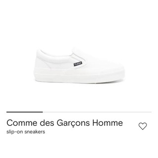 Comme des Garçons Homme slip-on sneakers 帆布鞋 懶人鞋 純白 CDG