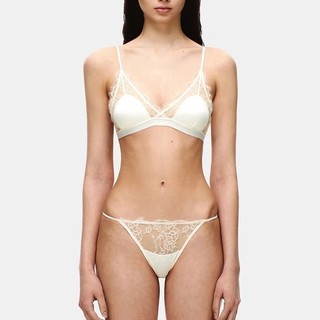 （已售）Verish LACE TRIANGLE BRALETTE 蕾絲內衣無鋼圈 白色 S 內搭性感肩帶