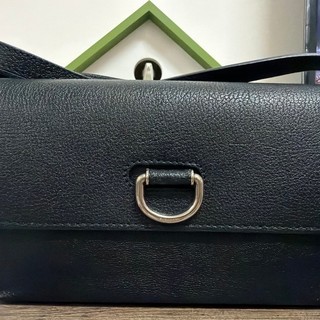 BURBERRY 8005344 D-Ring 山羊皮WOC斜背包/手拿包--黑色
