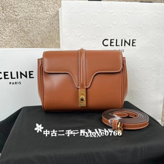 CELINE SOFT 16 焦糖色mini肩背包/斜跨包