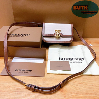Burberry 博柏利 小號 TB帆布 翻蓋 郵差包 單肩包 斜背包 肩背包80146401