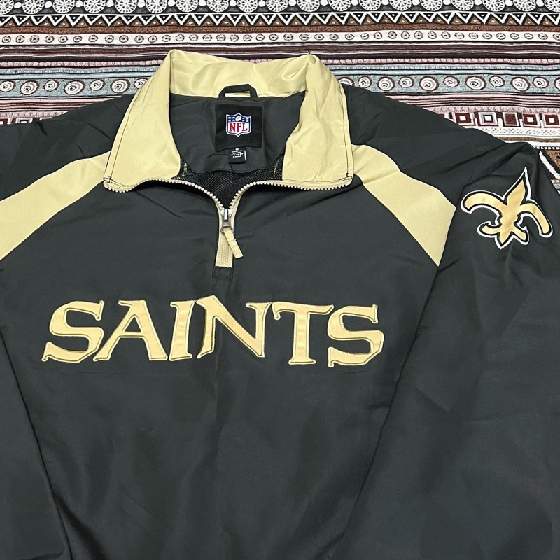 NFL SAINTS 紐奧良聖徒 美式足球 長袖 拉鏈式 風衣 衝鋒衣