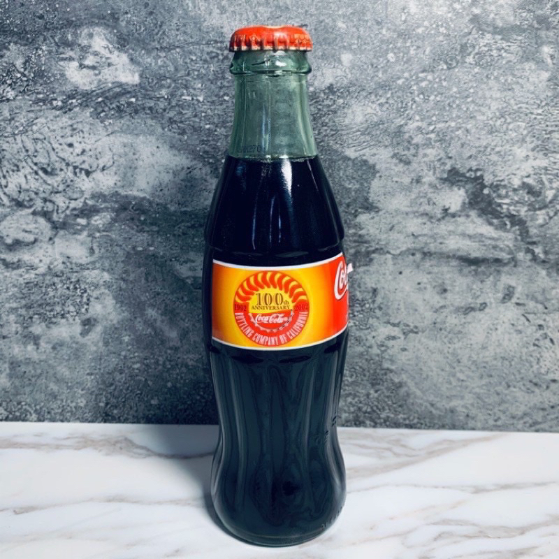[602小舖]美國 2002 可口可樂Coca-Cola 玻璃瓶(100週年)