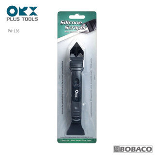 ORX【矽利康兩用刮除刀 不鏽鋼邊刀+塑鋼平頭刮刀 PW-136】台灣製 silicone