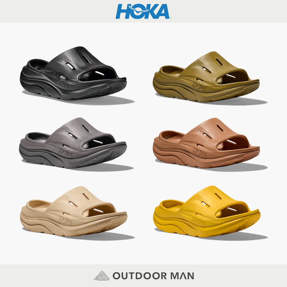 [HOKA] 中性款 ORA Recovery Slide 3 恢復拖鞋 厚底拖鞋1135061 防水防滑 黑色 潮流拖