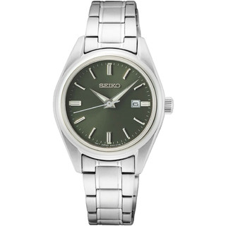 SEIKO 精工CS 系列 時尚綠經典女腕錶 SUR533P1 / 29.8MM SK008