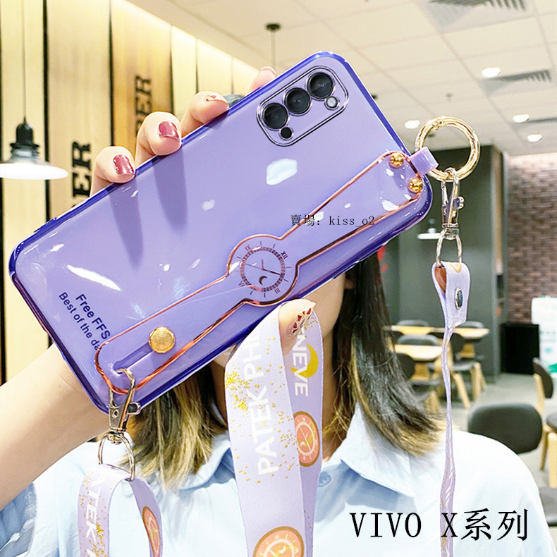 VIVO X90腕帶手機殼 vivo X80 X70 X60 X50 X70pro X60pro X50pro保護殼電鍍