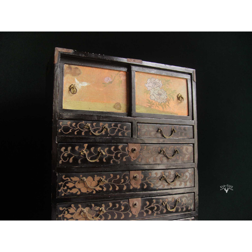 【老時光】早期二手日式風格精緻小款珠寶木櫃