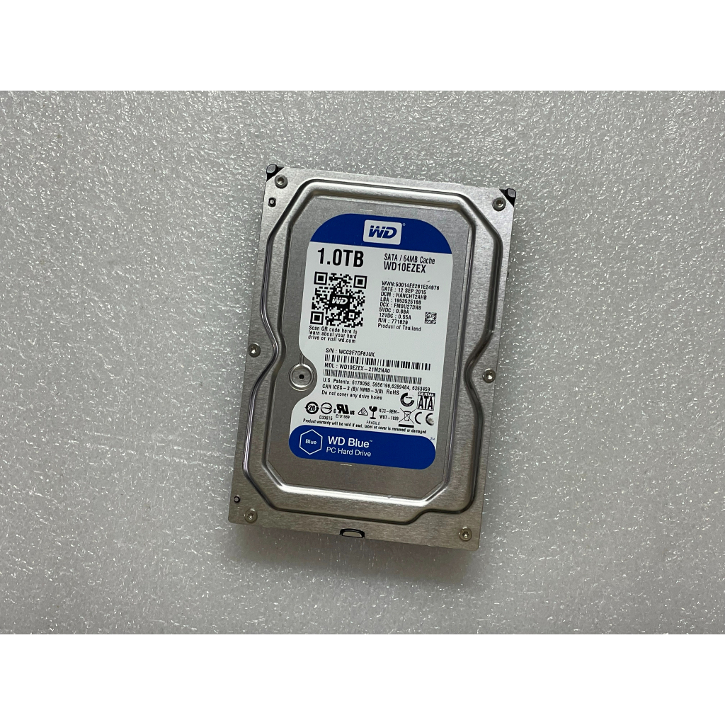 Western Digital WD 藍標 1TB WD10EZEX SATA3 7200轉 64MB 效能型 硬碟