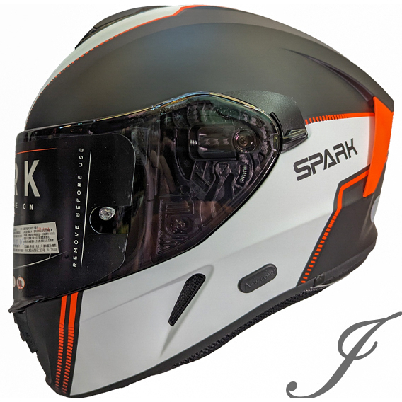 AIROH 義大利 SPARK 2 消光黑/橘 全罩帽 安全帽