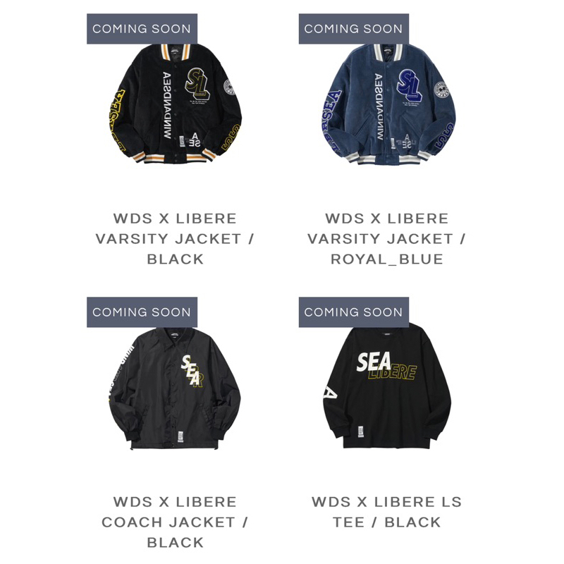 WIND AND SEA X LIBERE Varsity Jacket Black L コート、アウター