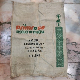 雙面印原裝咖啡生豆麻布袋NATURAL DJIMMAH GRADE 5