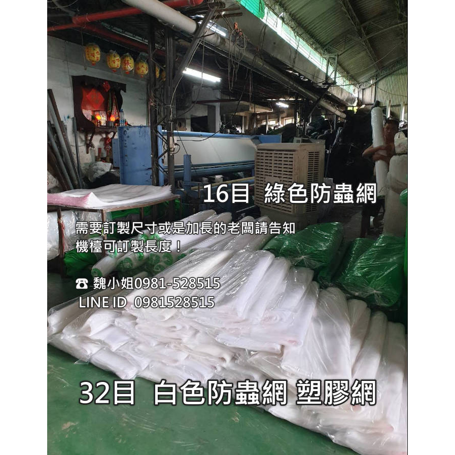 🇹🇼農用園藝資材🇹🇼 32目➡️長100尺白色塑膠網/防蟲網 ➡️工廠直營臺灣製➡️HDPE添加抗紫外線另有16目24目