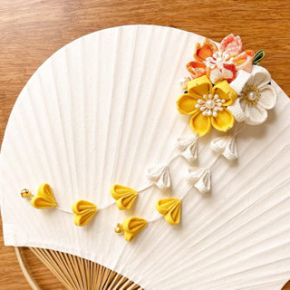 👘🎌（大好き-熱賣款）15日系手作和風縐布髮飾髮夾現和服浴衣漢服寫真配飾邊夾👘🍡｜和服｜浴衣｜腰帶｜肌著｜草履｜