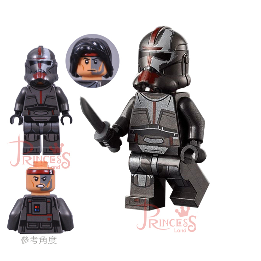 公主樂糕殿 LEGO 樂高 複製人99 Hunter 獵人 含武器 星際大戰-瑕疵品小隊 75314 B055