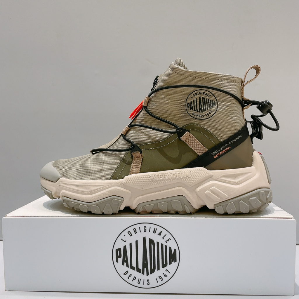 PALLADIUM OFF-GRID HI ZIP WP+ 男女 卡其色 防水 輪胎底 拉鍊款 雨靴 77169-297