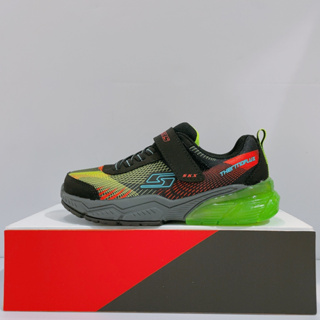 SKECHERS THERMOFLUX 2.0 中童 黑綠色 舒適 透氣 魔鬼氈 運動 休閒鞋 403728WLBKLM