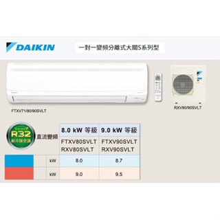 【佲昌企業行冷氣空調家電】大金 變頻冷暖分離壁掛式 8.7KW 12-15坪 FTXV/RXV90SVLT空機價