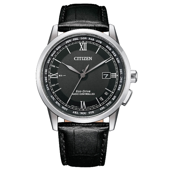 CITIZEN 星辰錶 CB0151-19E GENT'S 光動能電波羅馬腕表 / 黑 42.7mm