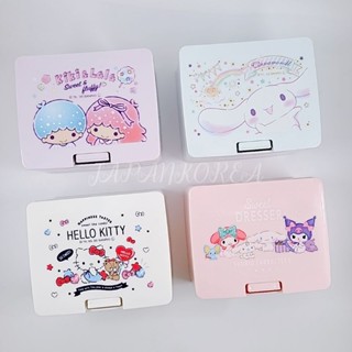 Hello Kitty Melody 雙子星 蠟筆小新按壓收納盒 小包面紙收納盒 飾品收納 小物品收納